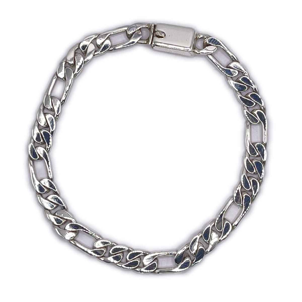 Figaro Style Silver Bracelet