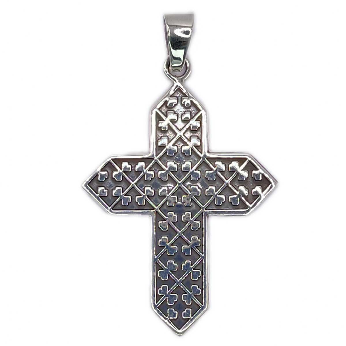 Embellished Cross Silver Pendant