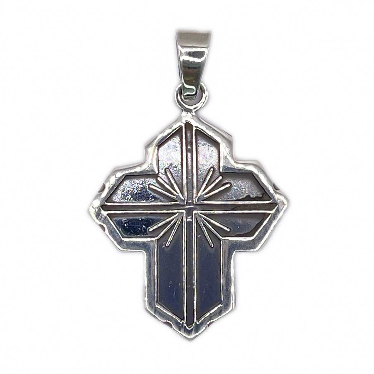 Glowing Cross Silver Pendant