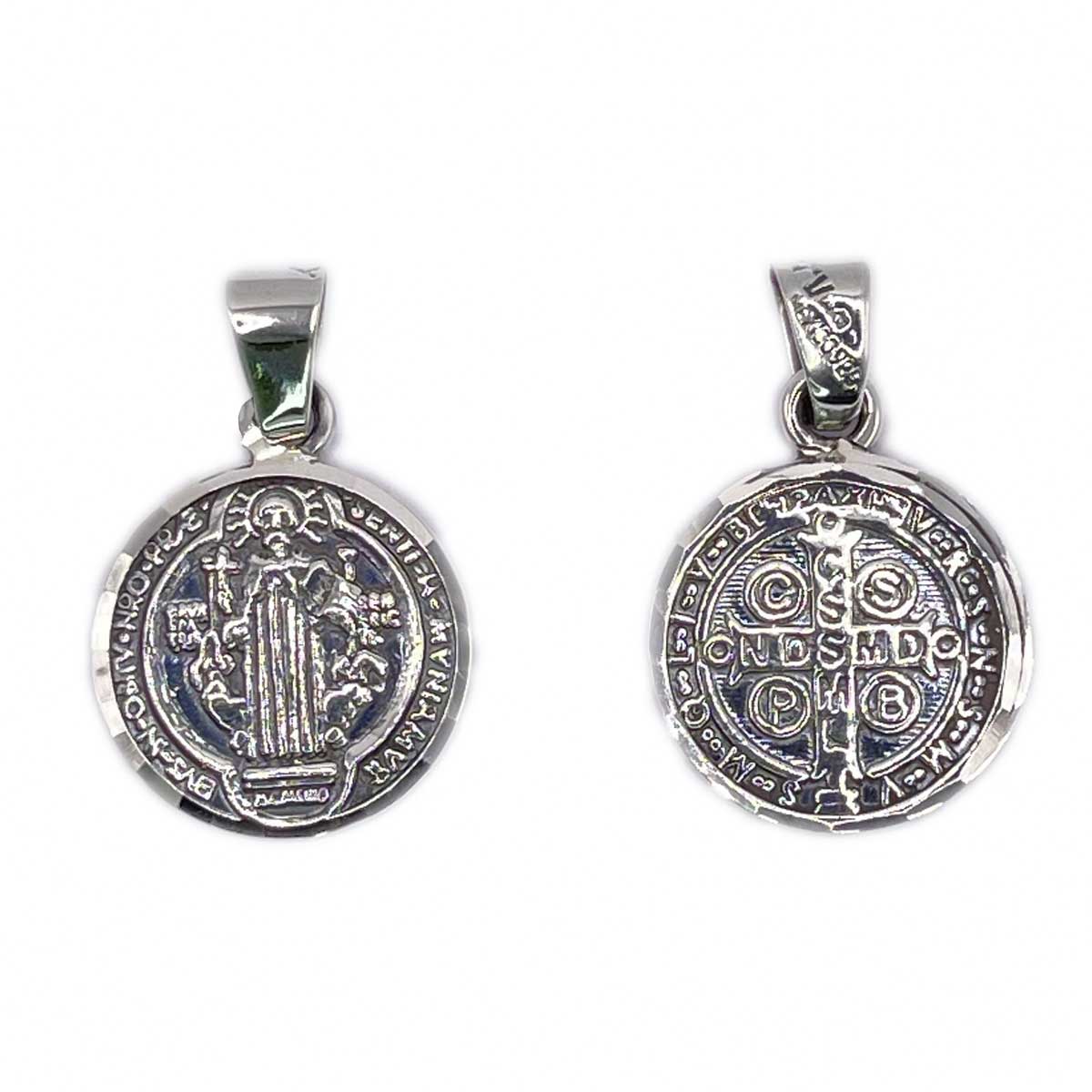 Saint Benedict Silver Pendant