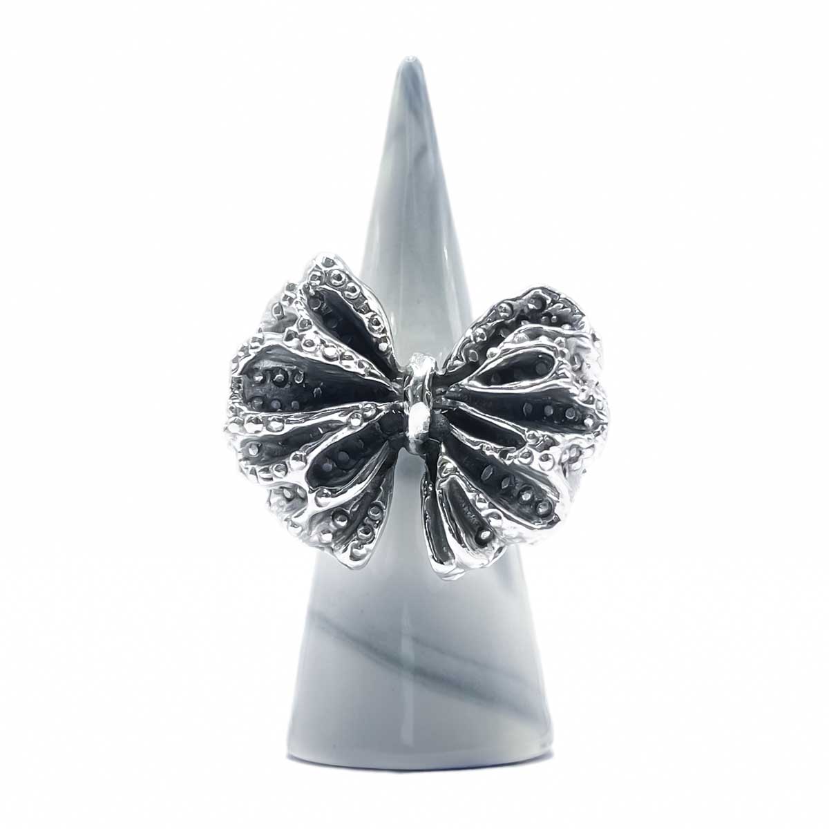 Coquette Aesthetic Bow Silver Ring