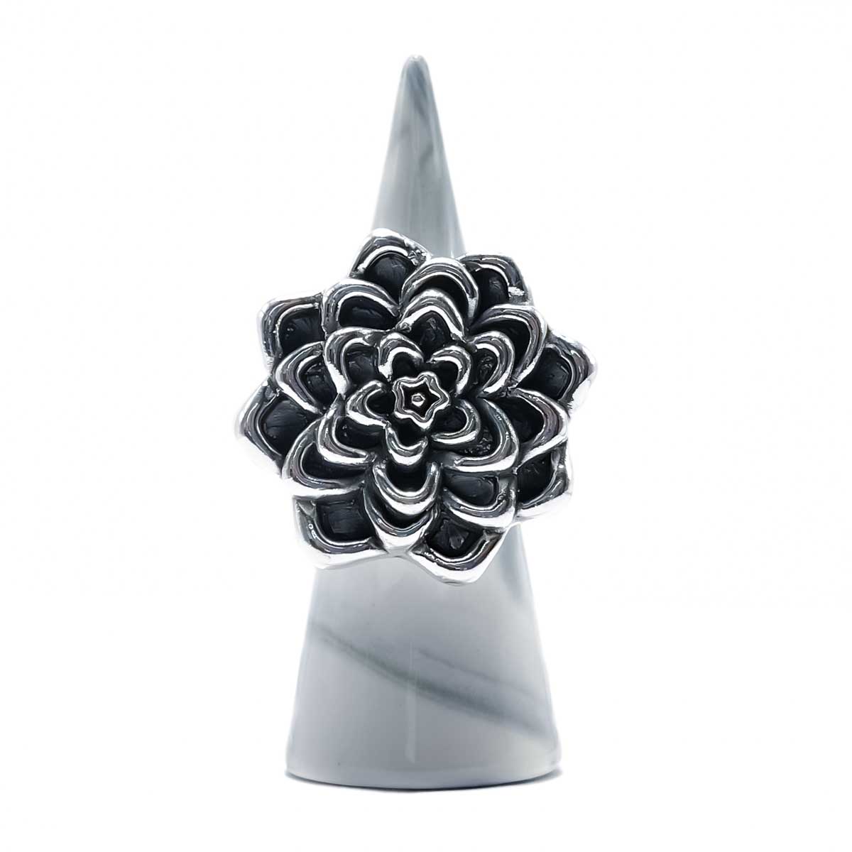 Dahlia Silver Ring